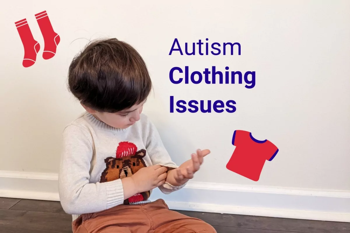 autistic child struggling with clothing issues